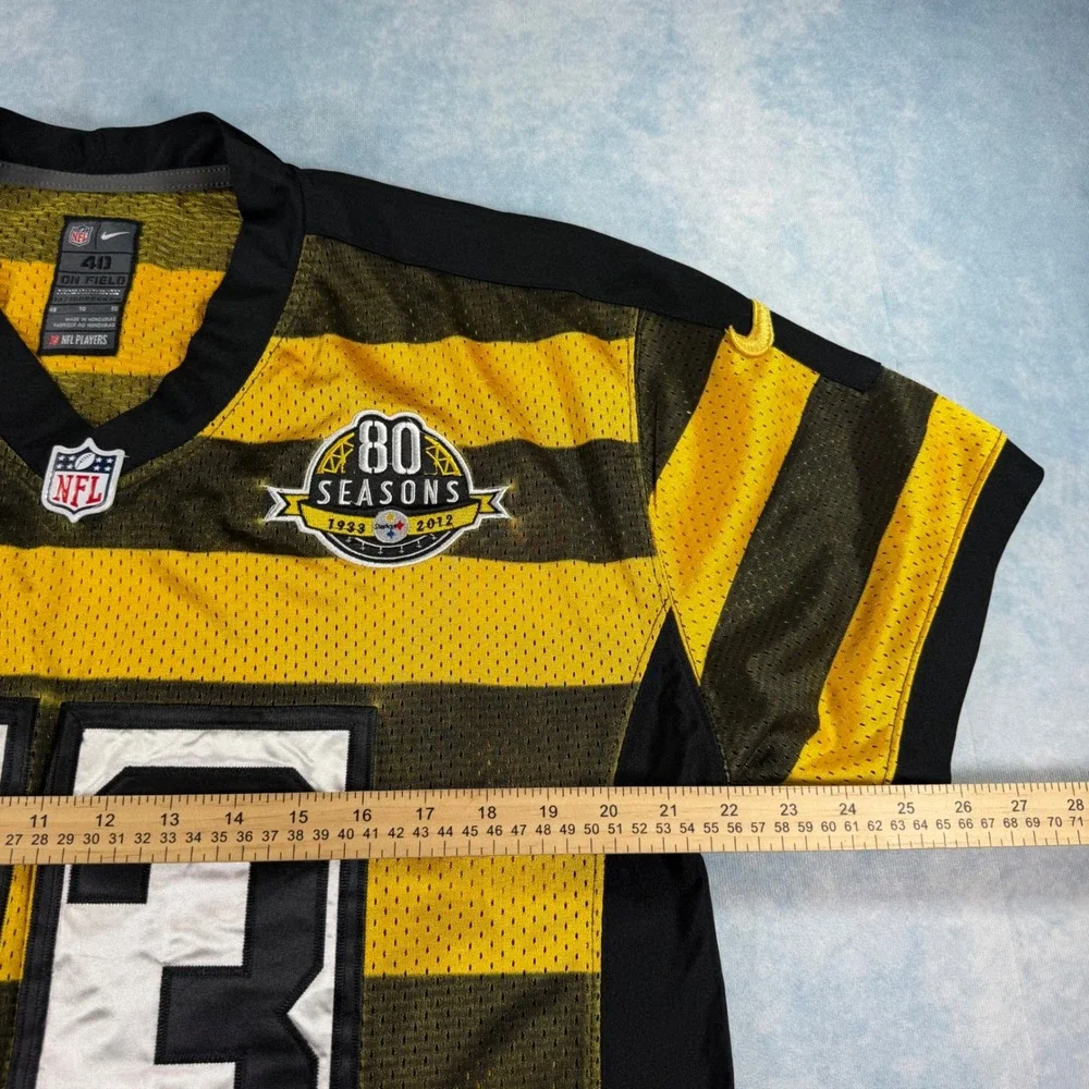 Nike Pittsburgh Steelers Jersey Mens 48 Yellow Excellent Polamalu 43 Bumblebee